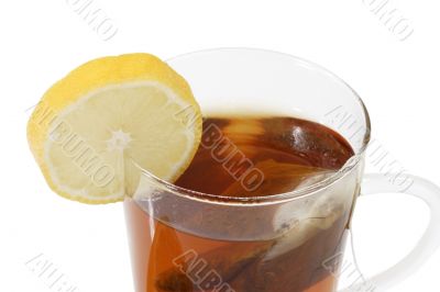 Tea with lemon slice