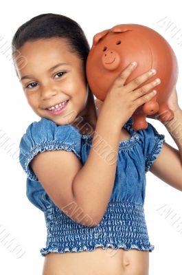 Girl whit money box