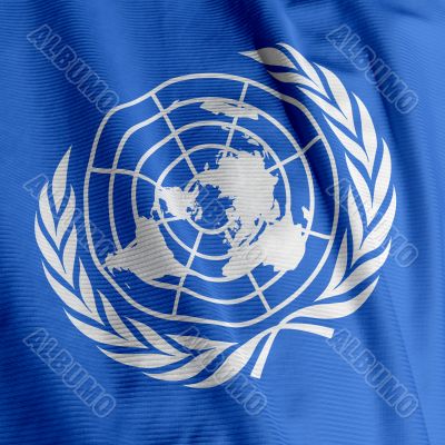 United Nations Flag Closeup
