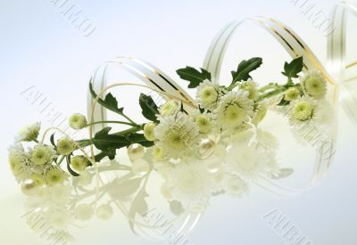 elegant floral composition with chrysanthemums
