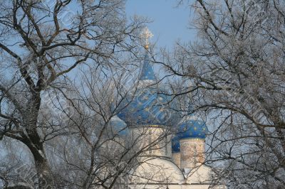 Russian domes in winter