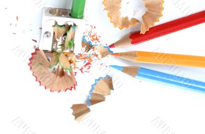 Pencils and sharpener