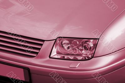 Close-up picture of a car.