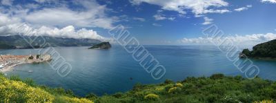 panorama of mediterranean seaside