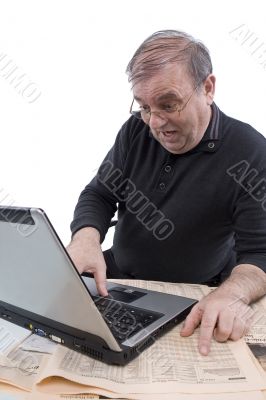 Senior with laptop