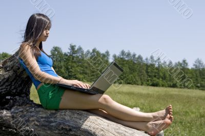 Teenager with Laptop