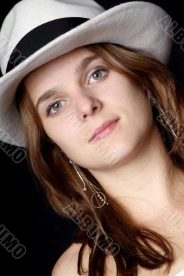 woman with hat