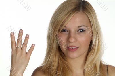four with finger