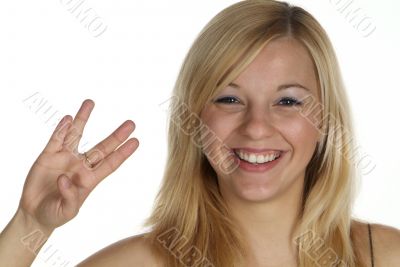 four with finger
