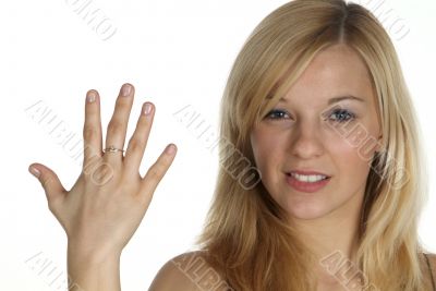 five with finger