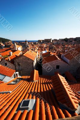View of the downtown section of Dubrovnik, Croatia
