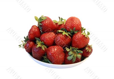 Plate with strawberry