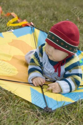 baby on a kite