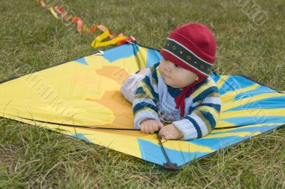 baby on a kite