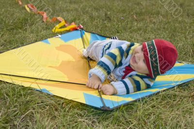 baby on a kite