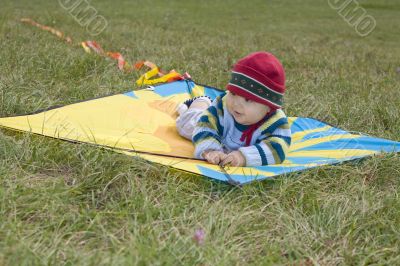 baby on a kite