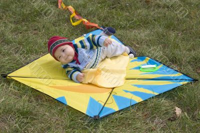baby on a kite