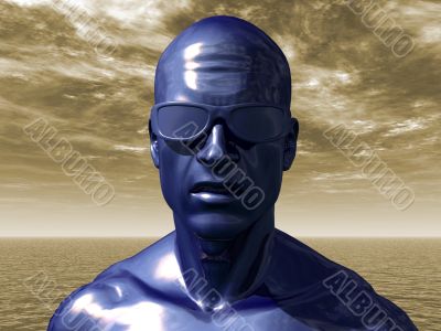 blue man