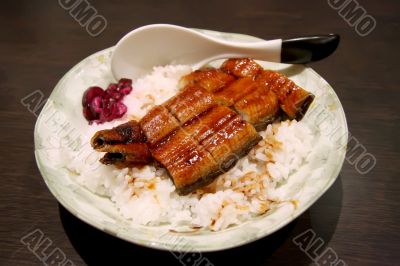 Unagi with rice