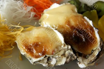 Baked oysters
