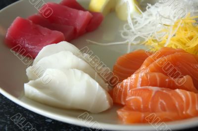 Plate of sashimi
