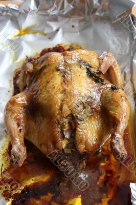Whole roast chicken