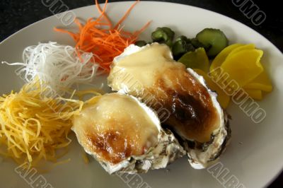 Baked oysters