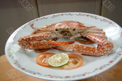 Cooked crab