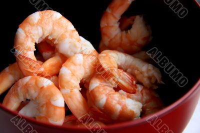 Cooked prawns