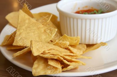 Nachos and salsa