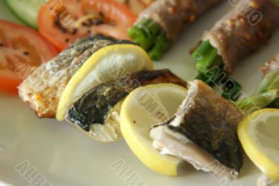 Grilled salmon
