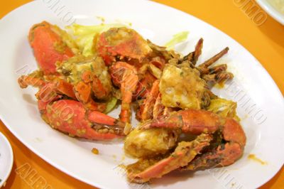 Fried crabs