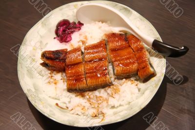 Unagi with rice
