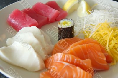 Plate of sashimi