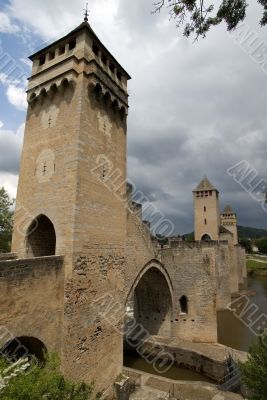 Bridge Valetre in Cahors town, France - 2