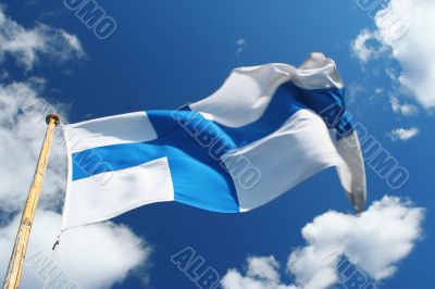 A flag of Finland
