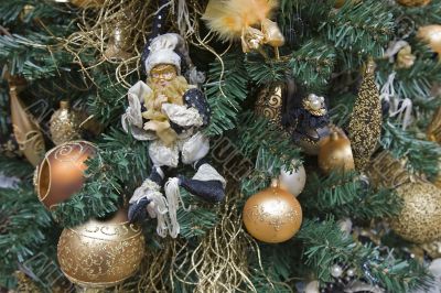 adorned Christmas tree