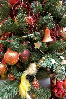 adorned Christmas tree