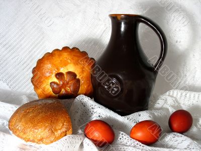 Jug and Two Loaves of Bread