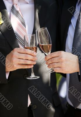 Glasses of champagne