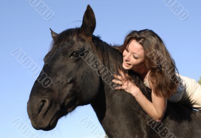 woman and horse