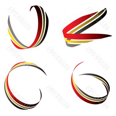 ribbon red n gold