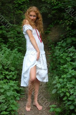 In woods