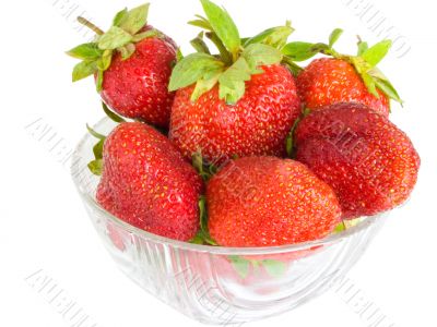 strawberry on a dessert dish