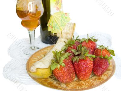 Winy dessert on a serviette