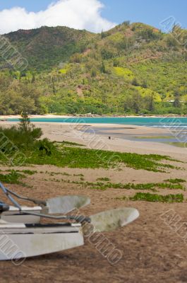 Catamaran Waiting on Beach