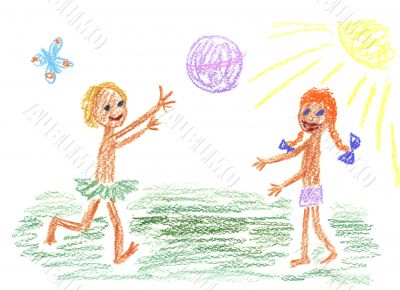 children and ball