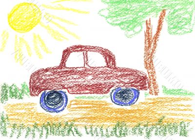 motor-car on the road