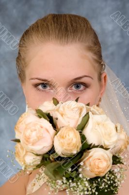 girl with a bouquet