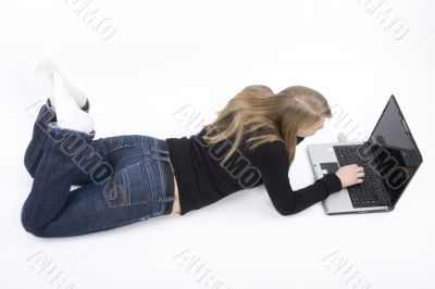 Teenager with Laptop